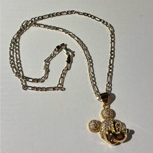 Gold plated Mickey Mouse Pendant Necklace